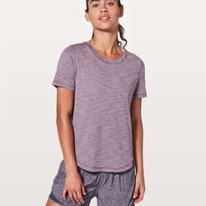 Lululemon Long Distance Short Sleeve Size 4 / Small Purple